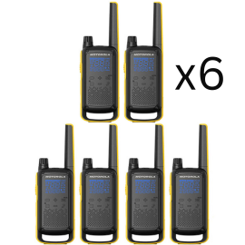 6 Radios de Comunicación Motorola T470 Walkie Talkies Vox Originales