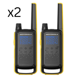 2 Radios de Comunicación Motorola T470 Walkie Talkies Vox Originales