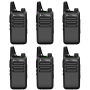 6 Radios de Comunicación Motorola C1 Walkie Talkies Vox Compactos