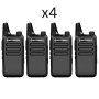 4 Radios de Comunicación Motorola C1 Walkie Talkies Vox Compactos