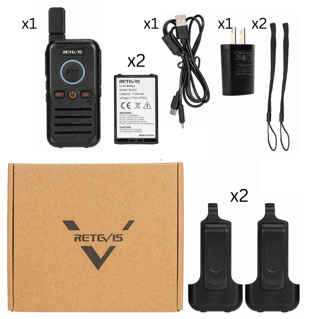 Radios Walkie Talkie Retevis RB45 Compactos Doble PTT